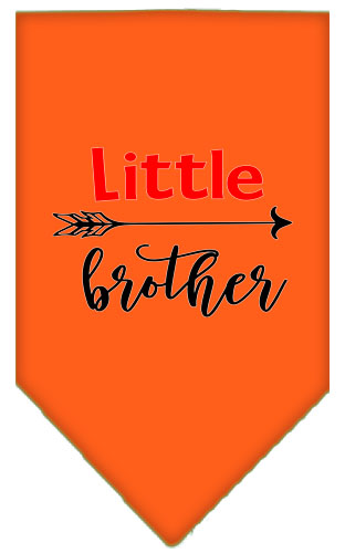 Little Brother Screen Print Bandana Orange Small